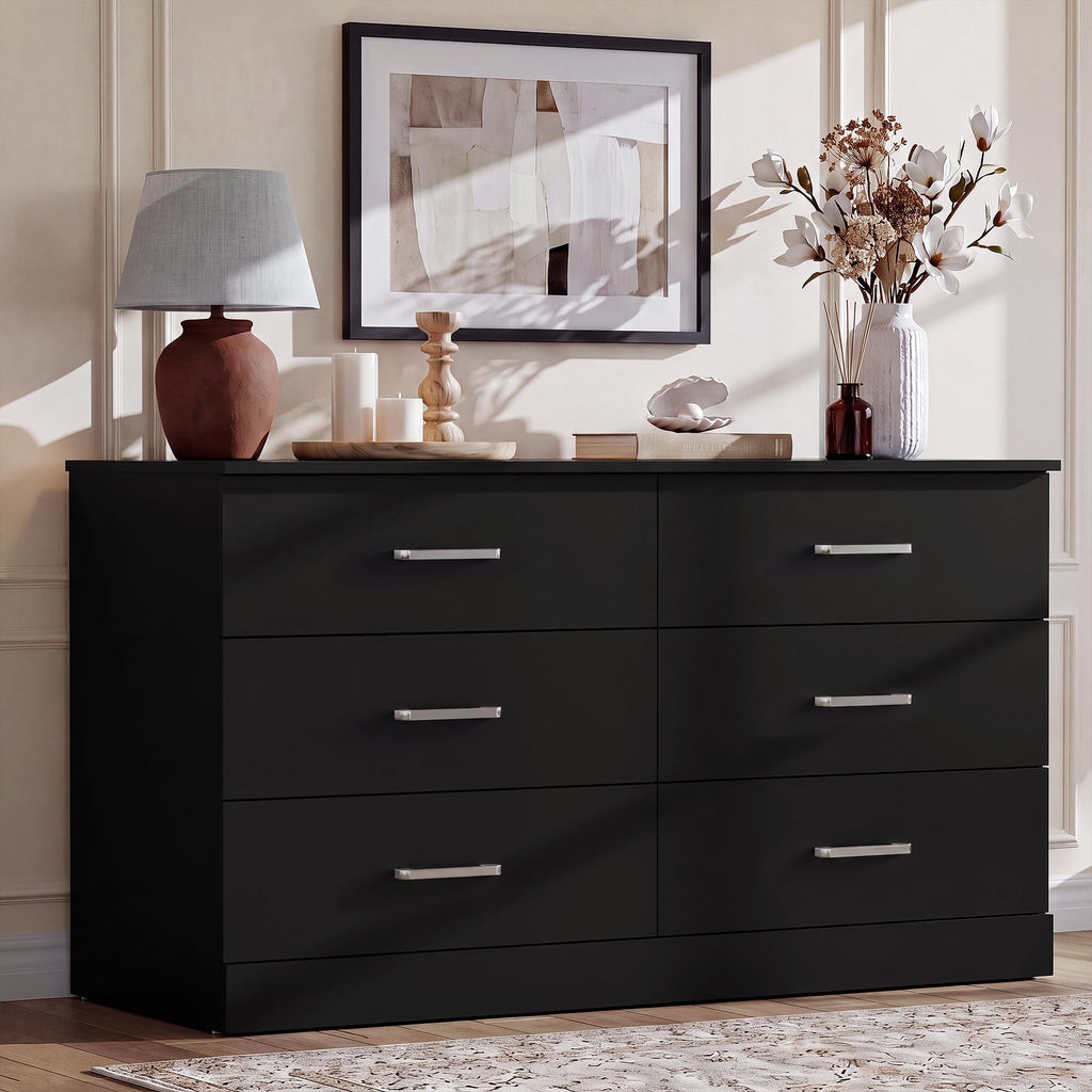 6 Drawer Dark Black Dresser M125