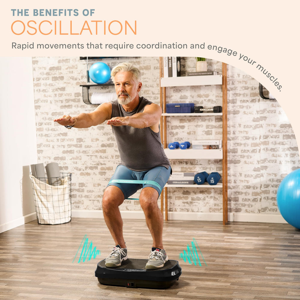 Mini Vibration Plate Exercise Machine with Resistance Bands I393
