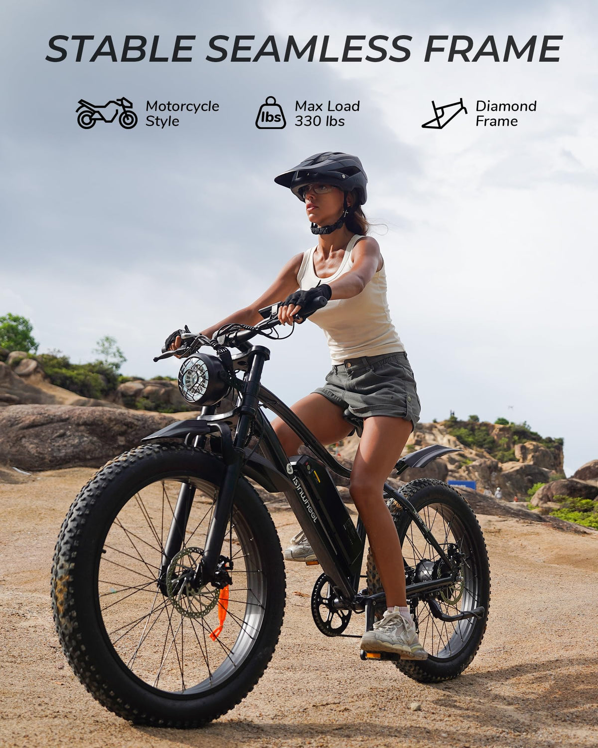 1000W Peak Motor 70 Miles Fat Tire Electric Bike V936