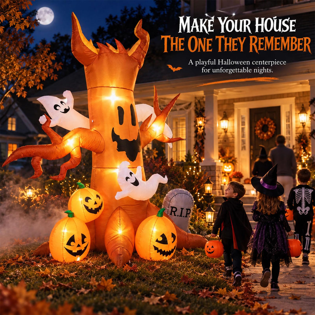 8FT Halloween Inflatable Ghost Tree Decoration X93601