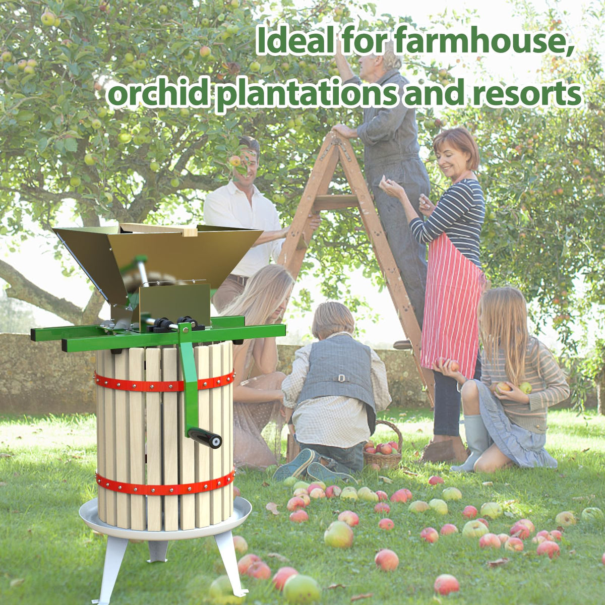 7L Manual Juicer Grinder Stainless Steel 1.8 Gallon Green S300335