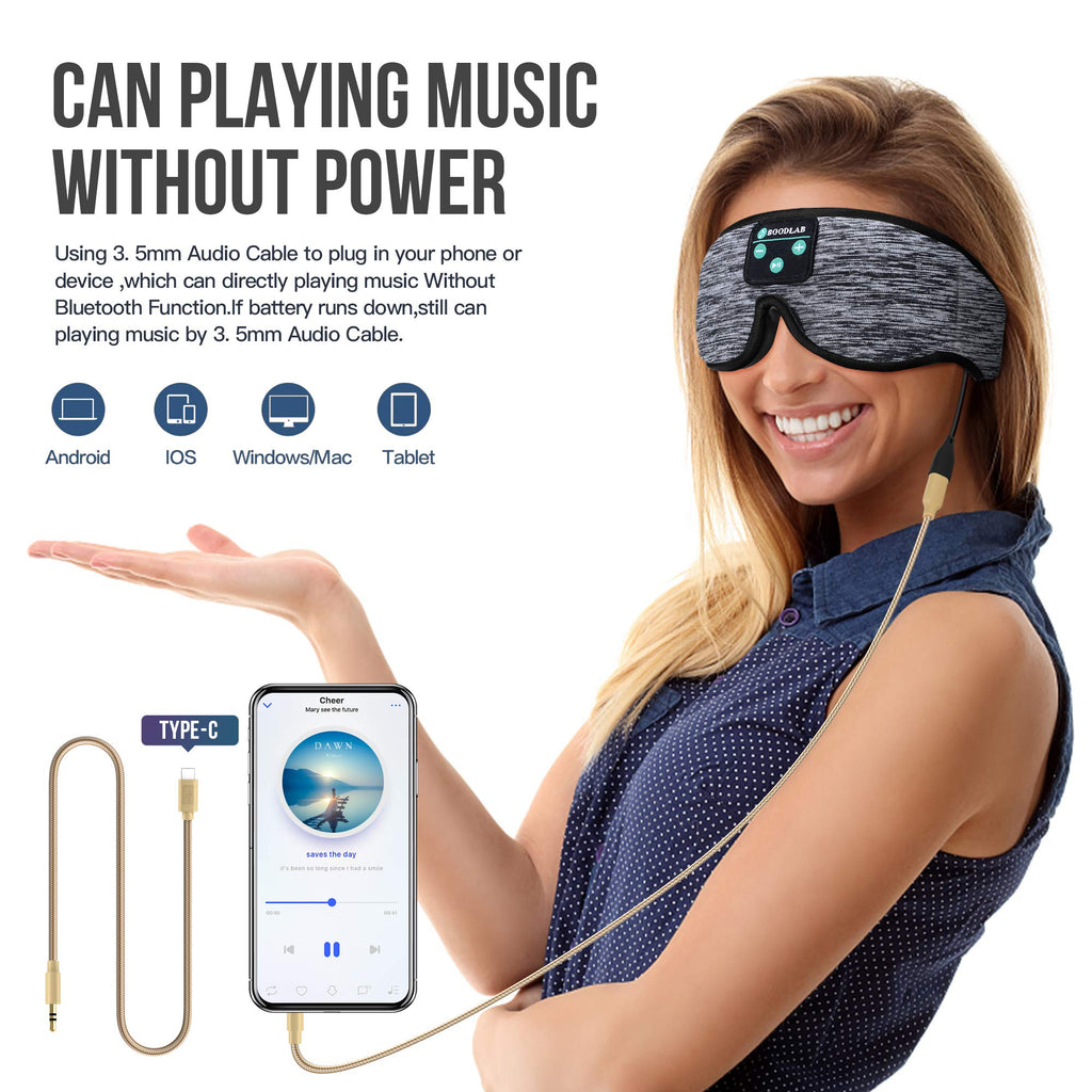 3D Sleep Mask with Bluetooth Headphones E512