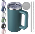 20oz Insulated Coffee Mug With Handle Ocean Blue M372