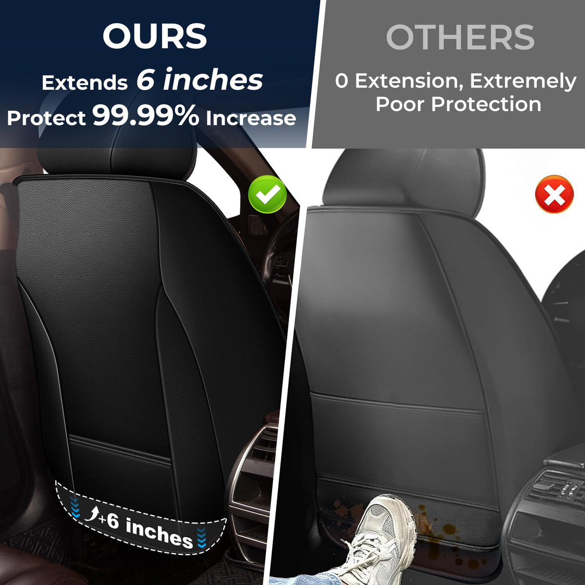 Leather Full Set 5 Seats Seat Covers J2697