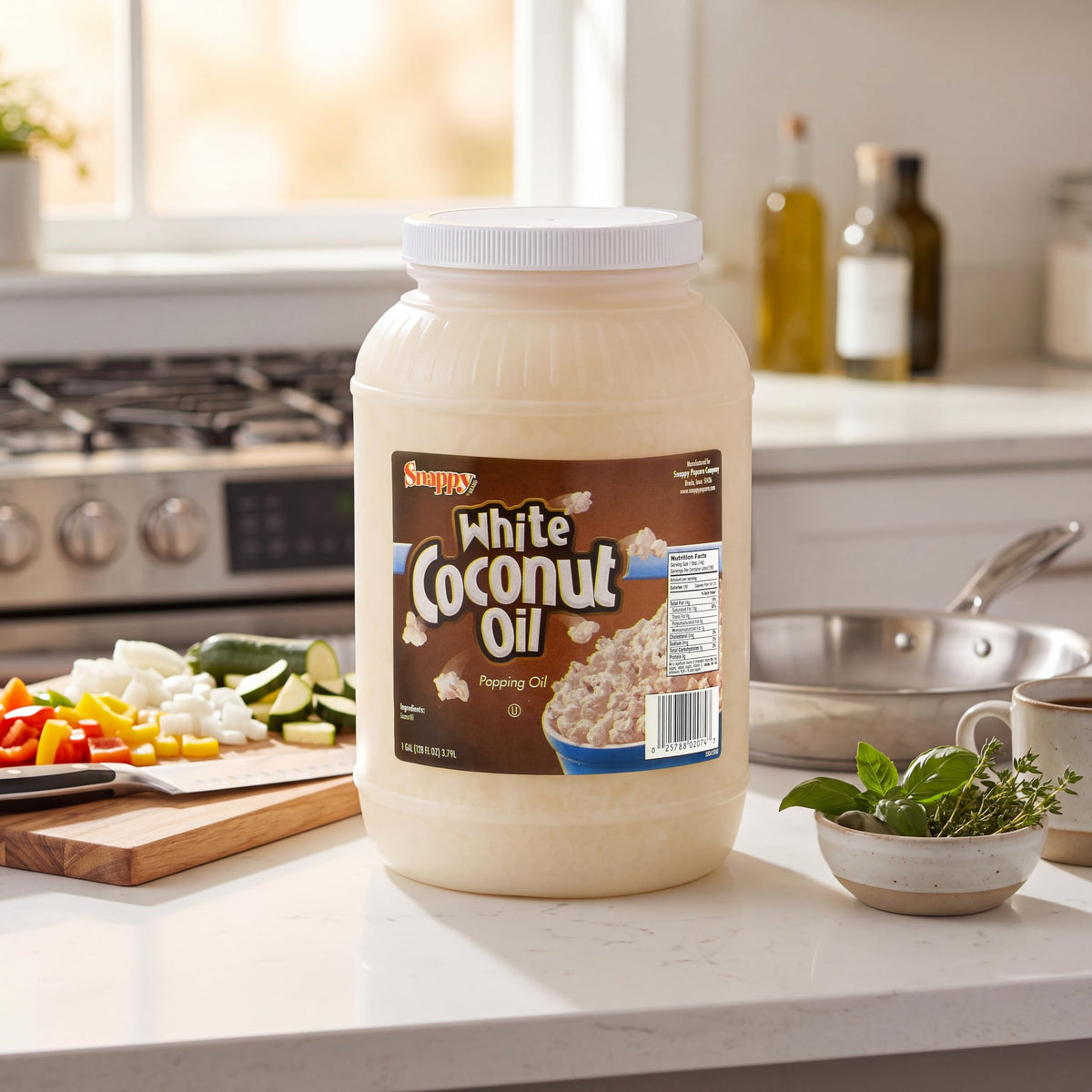 Pure White Coconut Popcorn Oil 1 Gallon E227