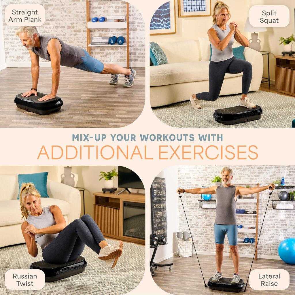 Mini Vibration Plate Exercise Machine with Resistance Bands I393