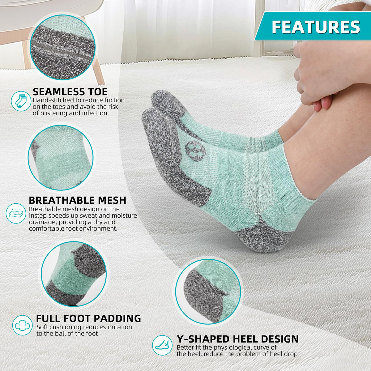 Diabetic Socks for Men, 10 Pairs Ankle & Low Cut Size 9-15 F313000