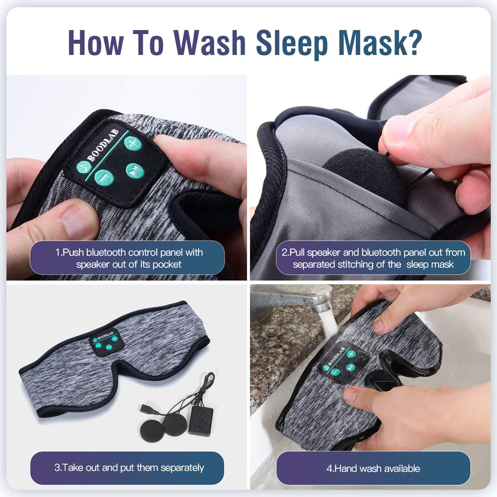 3D Sleep Mask with Bluetooth Headphones E512