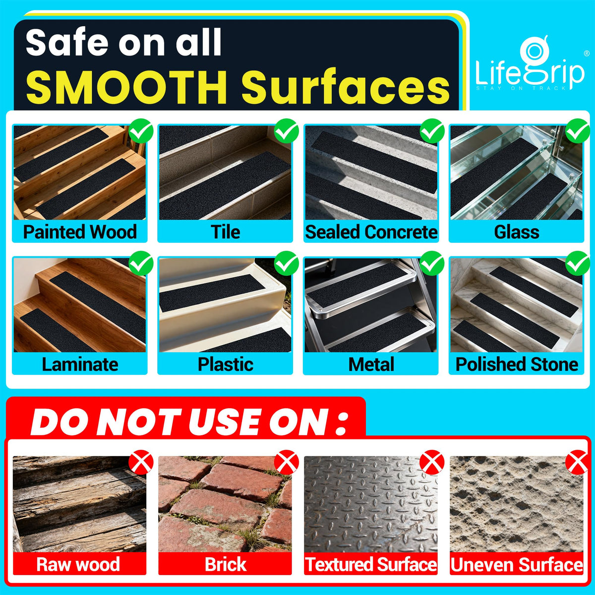 Clear Anti Slip Tape 1" x17Ft Waterproof Grip Tape I543705