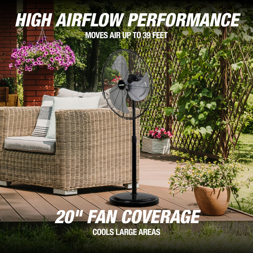 Adjustable 20 Inch Oscillating Pedestal Fan D128