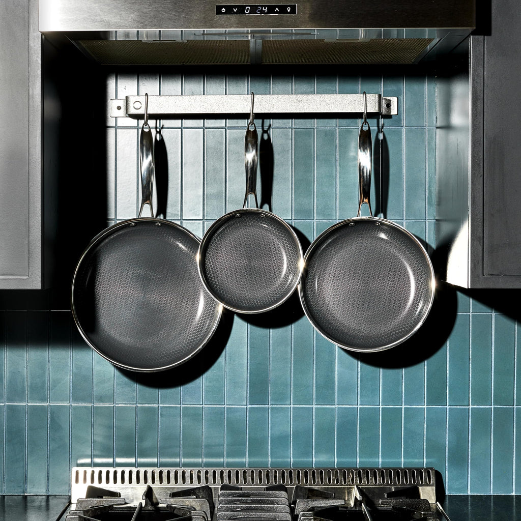 6pc Hybrid Nonstick Frying Pans Set with Lids T937578