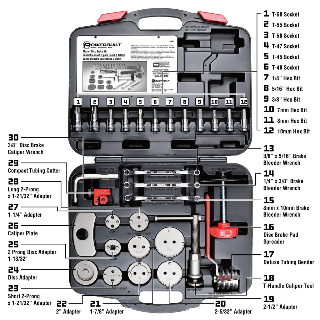 Disc Brake Service Set 30 Piece C5342