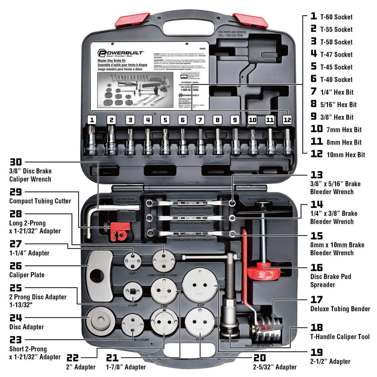 Disc Brake Service Set 30 Piece C5342
