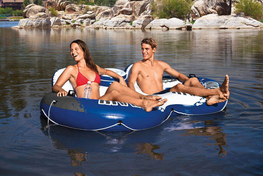 Inflatable 2-Person Floating Lake Lounge, 2-Pack Y39186